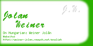 jolan weiner business card